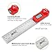 UNIPEC Digital Angle Finder Protractor, Angle Finder Ruler,Stainless steel 7inch 200mm 7inch/200mm, Angle Measuring Tool for Woodworking,Carpenter,Construction,DIY Measurement (Stainless Steel)