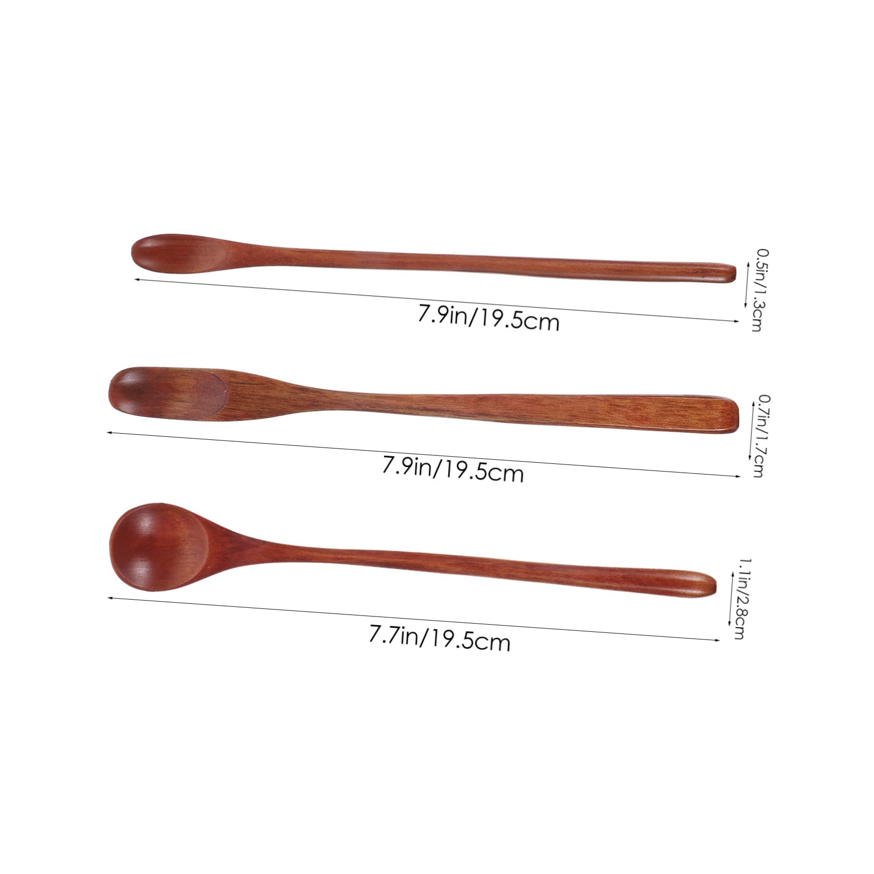 Hemobllo 6pcs Reusable Wooden Coffee Mixing Spoons Handle Stirring Sticks for Drinks Desserts and Honey Dipping Ergonomic Design Smooth Finish Craftsmanship