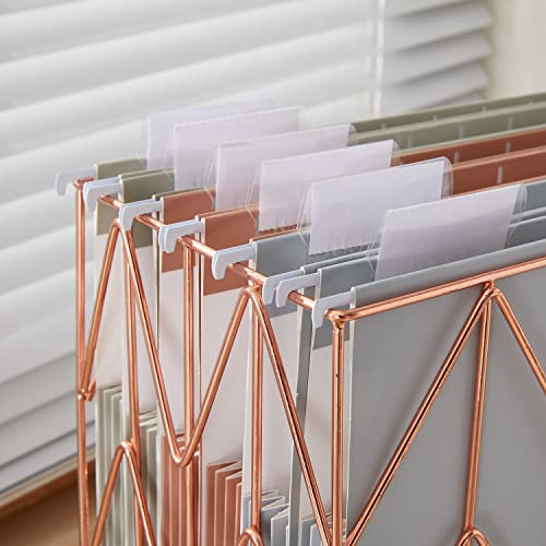 Y Yoma 6 Pack Extra Capacity Hanging File Folders Letter Size Accordion Decorative File Folder Cute Colored Hanging Folder Organizer For Office Home With 1/5-Cut Adjustable Tabs, Natural Color #TOP6