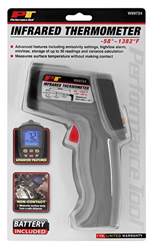 Image of Performance Tool W89724 Deluxe Infrared Temp Gun (-58 To 1382º F & -50 To 750º C)