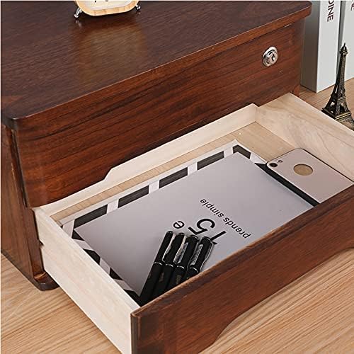 Cassettiera da scrivania in legno con 3 cassetti bloccabili A4/file di ricevute nizer per ufficio scatola portaoggetti piatta per casa e ufficio
