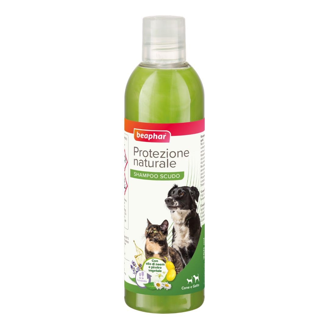 Beaphar Protezione Naturale, Shampoo Scudo per Cane e Gatto, con Olio di Neem e Lavanda, 250 ml
