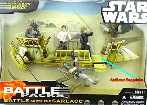 Star Wars Pack de Combat Micro Galaxy Squadron Clash at Carkoon - Deux véhicules de 7,5 cm avec Quatre Accessoires pour Micro-Figurines de 2,5 cm