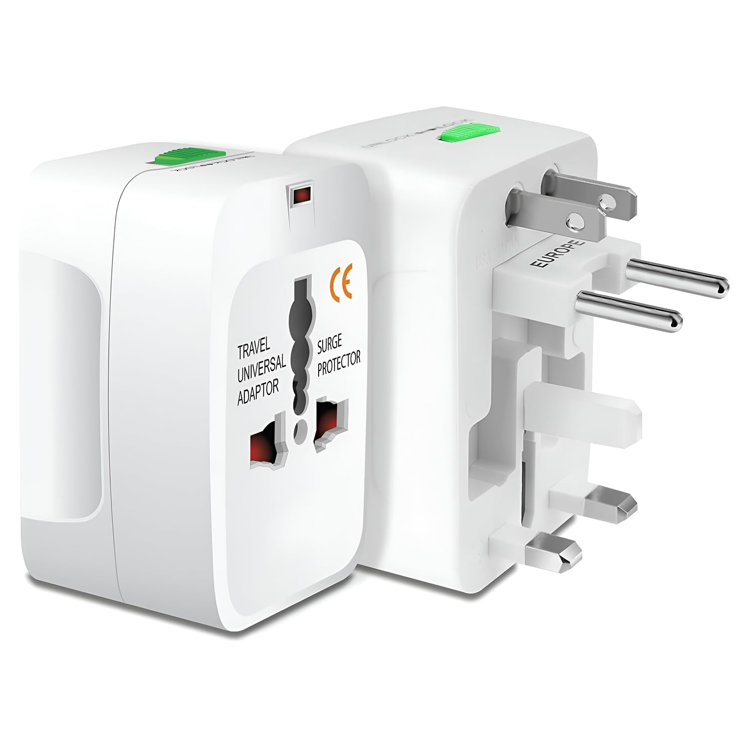Pivalo Universal Travel Adapter with All in one Multipurpose Power Plug Portable International Travelling 150+ Countries for Phone Camera Laptop (White, Pack of 1)