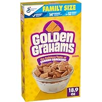 Golden Grahams Breakfast Cereal, Graham Cracker Taste, Made with Whole Grain, Family Size, 18.9 oz