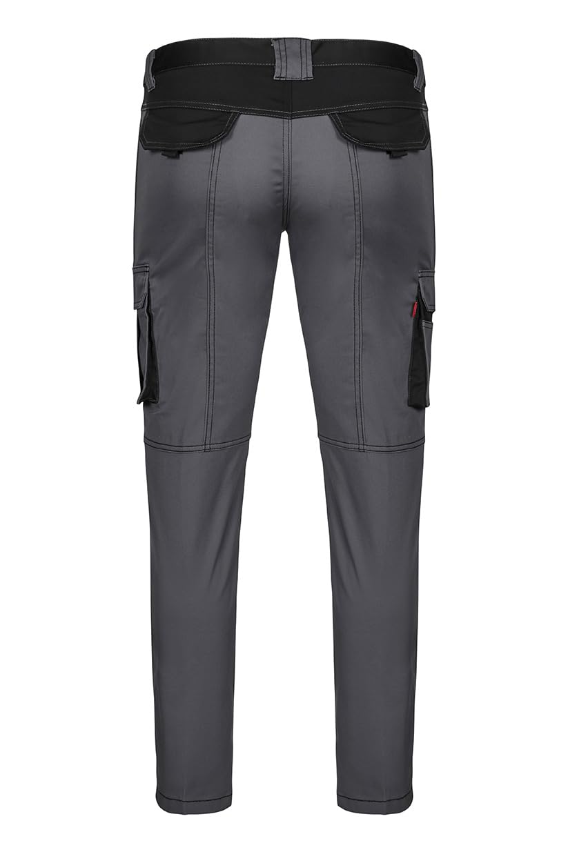 VELILLA Stretch, zweifarbig, Arbeitshose für Erwachsene, Unisex, Schwarz/Grau, XS