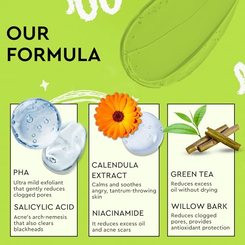Image of YPlayZ Clear My Way Pimple Face Wash for Teens (11+ Years) | Salicylic Acid Facewash for Oily Skin & Acne | Oil Control, Blackhead Removal, Non-Drying Daily Face Cleanser for Boys & Girls 50ml