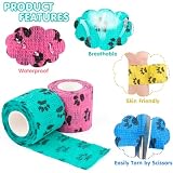 WuGU 12 Rollen Selbstklebender Verband, Selbsthaftende Bandage Tierverband Selbstklebend Hund Vet Wrap Pet, aftbandage Selbstklebend für Finger Handgelenk,Knie und Schwellungen(12 Farben 5 cm x 4,5 m)