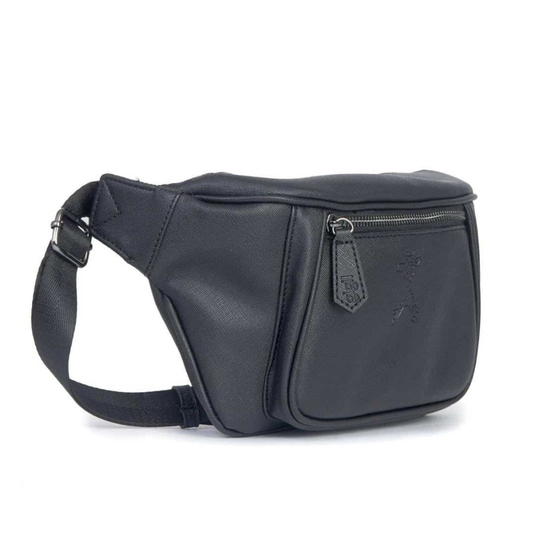 Gigil Inka Buggy-Organizer und Crossbody-Tasche aus veganem Leder – wasserabweisend mit 4 Fächern und Schnellzugriffstaschen – Feuchttasche – Kinderwagen-Organizer (Mitternachtsschwarz)