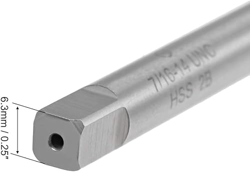 Miniatura 4 de uxcell Macho de la máquina 716-14 UNC Rosca 2B Clase 4 Flautas Tornillo de acero de alta velocidad roscado herramienta de roscar