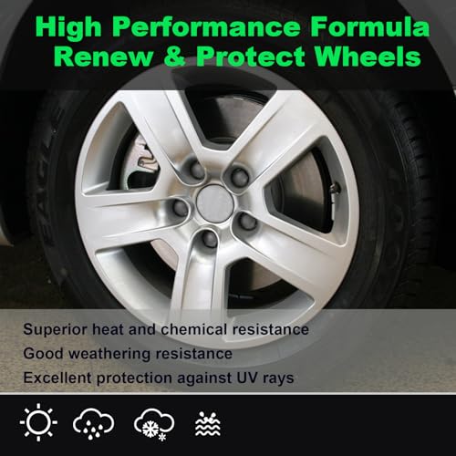 Nadamoo Aluminum Wheel Spray Paint, Semi-Gloss Aerosol Car Rim Paint For Recolor And Protection Of Metal Surface, Silver thumb #2