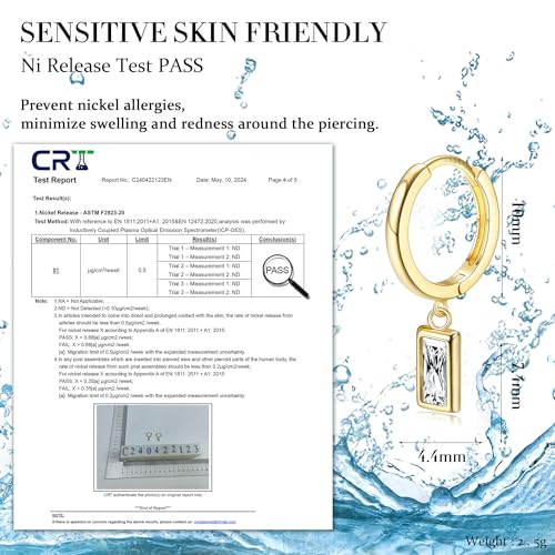 14K Gold Plated S925 Sterling Silver Drop Dangle Earrings for Women - Hypoallergenic Dainty Gold Huggie Hoop Earring CZ Heart Pearl Clam Shell Dainty Charm Drop Dangle Earrings Jewelry Gift4