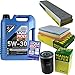 Produktbild QR-PARTS 69374509 Filter Set Inspektionspaket 5 Liter Motoröl Longtime High Tech 5W-30 MANN-FILTER Innenraumfilter Luftfilter Ölfilter