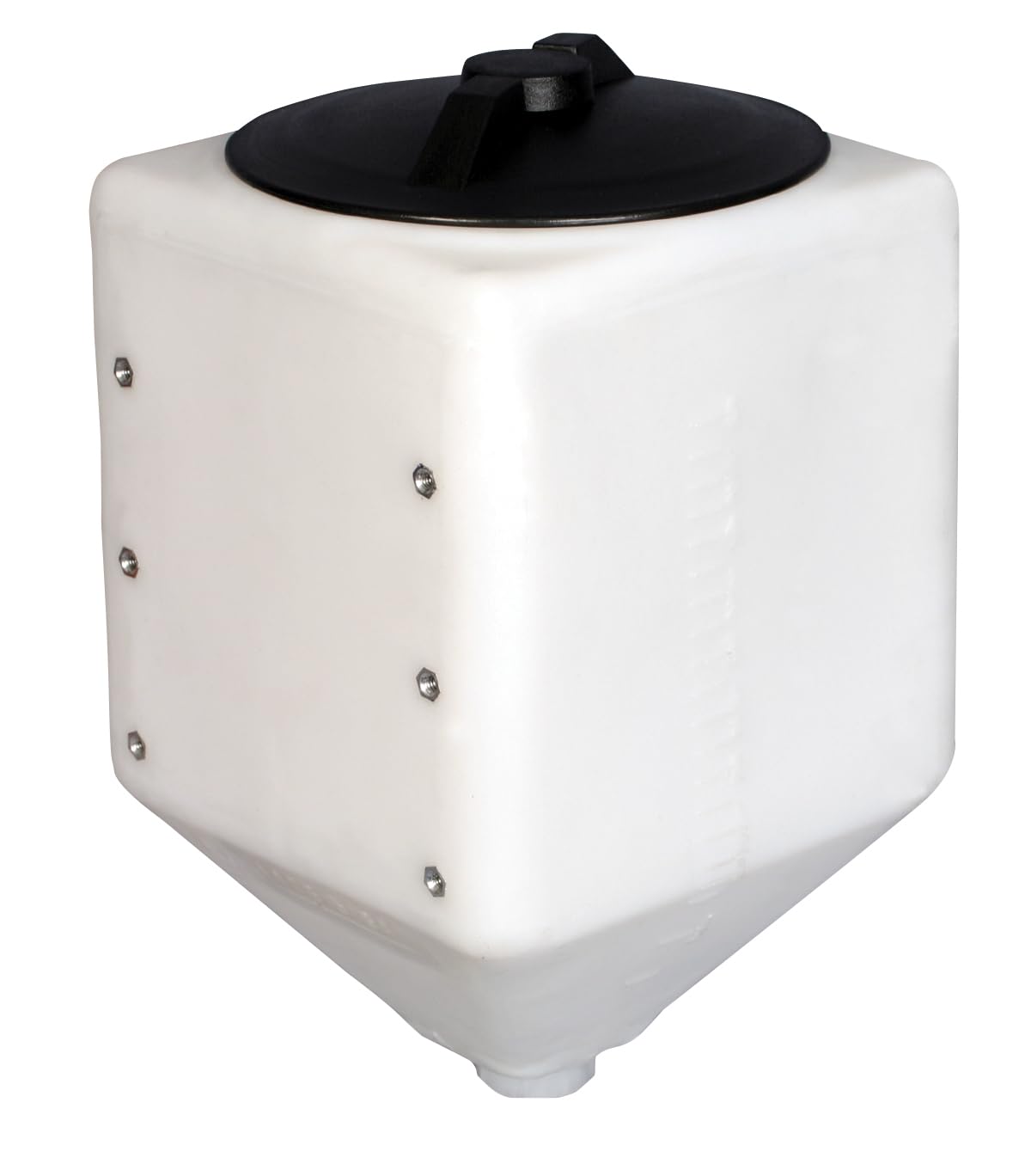 Norwesco 5 Gallon Square Total Drain Tank, front view