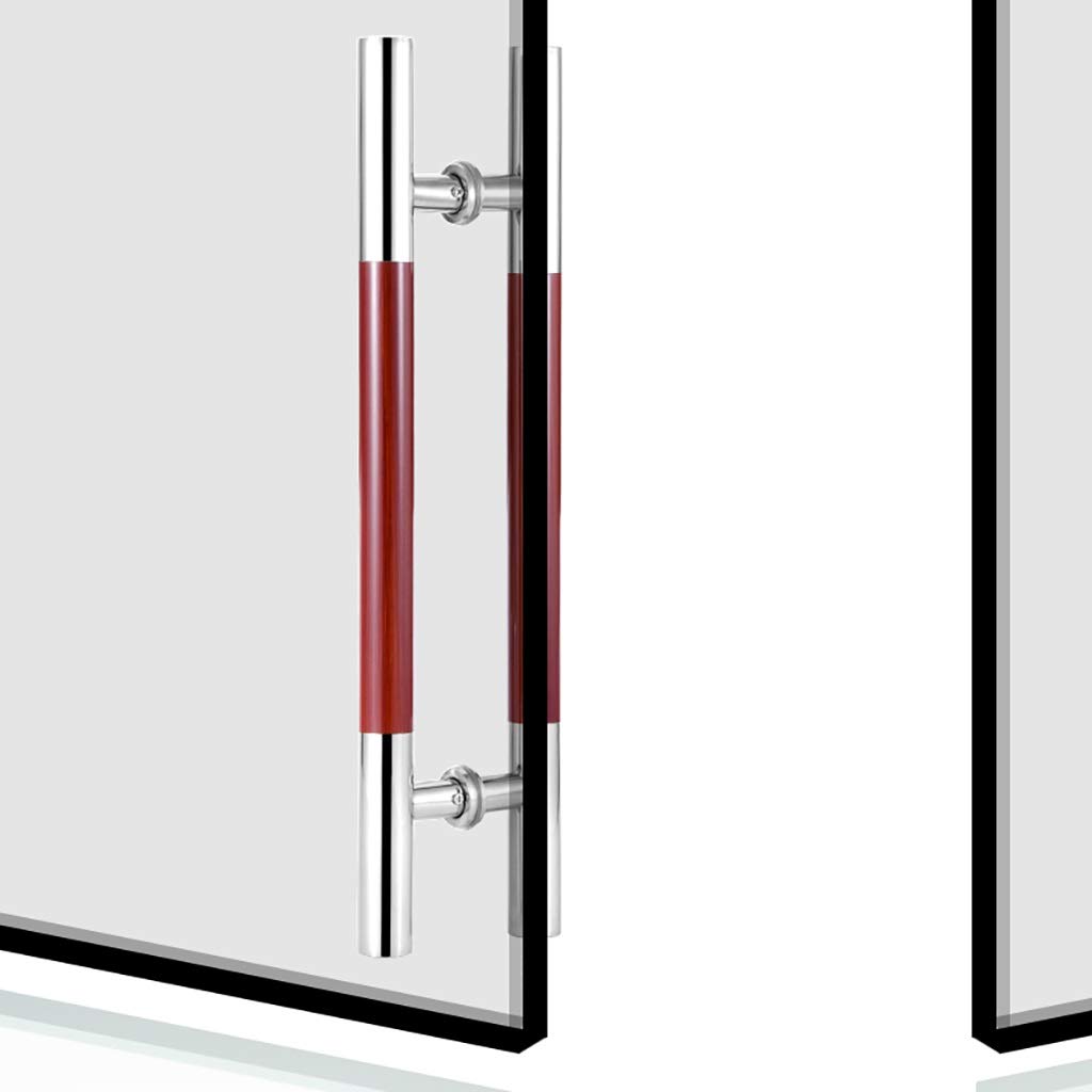 Maniglia per porta scorrevole per porta del fienile Ferramenta per porta, maniglia a tubo tondo in acciaio inossidabile resistente Maniglia per porta in vetro per hotel semplice per ufficio
