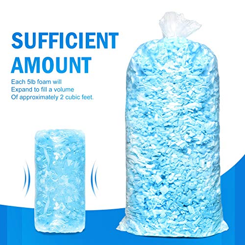 COYMOS Shredded Memory Foam Filling for Bean Bag Filler Foam Refill for Pouf Pillow Dog Beds Chairs Cushions and Arts Crafts, Added Gel Particles, 10 lb - Thumbnail 3