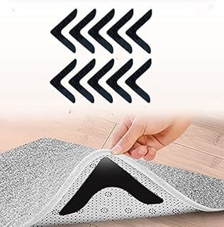Non Slip Rug Underlay, Rug Stickers For Wooden Floors, 10pc Reusuable Rug Sticker For Hard Floors, Anti Rug Slip Carpet Stickers For Rugs, Rug To Carpet Gripper, Rug Slip Stopper, Carpet Gripper