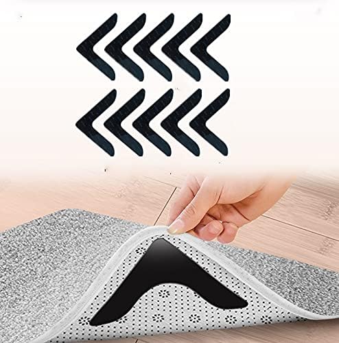 Non Slip Rug Underlay, Rug Stickers For Wooden Floors, 10pc Reusuable Rug Sticker For Hard Floors, Anti Rug Slip Carpet Stickers For Rugs, Rug To Carpet Gripper, Rug Slip Stopper, Carpet Gripper