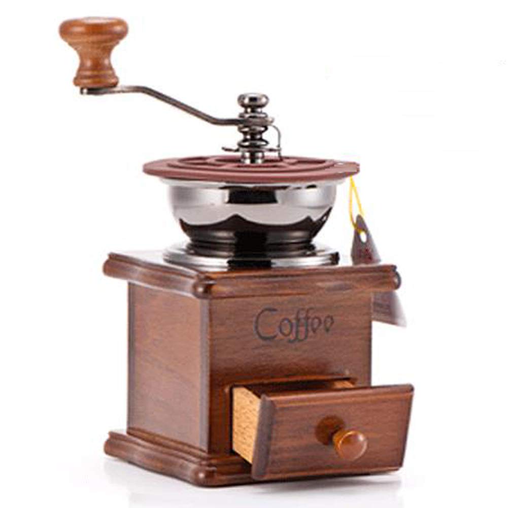 Moulin à café portable manuel en bois pour savourer un expresso fraîchement moulu au bureau
