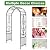 Peach Tree Outdoor Metal Garden Arch, 86.6" H x 44.1" W Iron Black Trellis Arbor Various Climbing Plant Growing Lawn Backyard