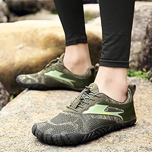 LENUVER Blotevoetenschoenen voor dames, zomer, blotevoetenschoenen voor heren, trailloopschoenen, ademend, straatloopschoenen, lichte fitnessschoenen, sneldrogende sneakers, 41 EU