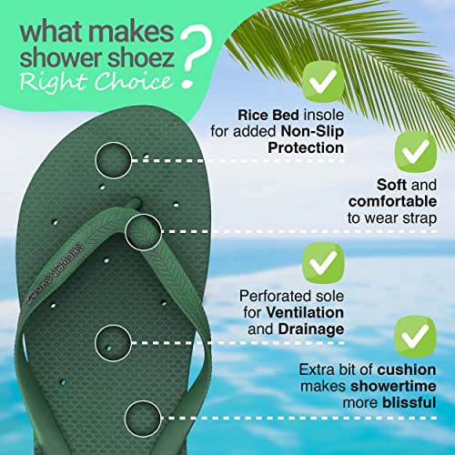 Image of Shower Shoez Men's Non-Slip Gym Pool Dorm Water Sandals Flip Flops