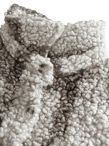 Women's 2025 Winter Fuzzy Fleece Long Jackets Plaid Faux Fur Teddy Coat Warm Sherpa Outerwear Cardigan3