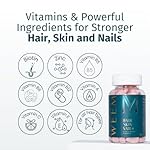 WEEM Hair Skin and Nails Gummies - Supports Healthy Hair - Vegan biotin Vitamins for Women & Men Supports Faster Hair Growth, Stronger Nails, Healthy Skin, Extra Strength (1) - Image 3