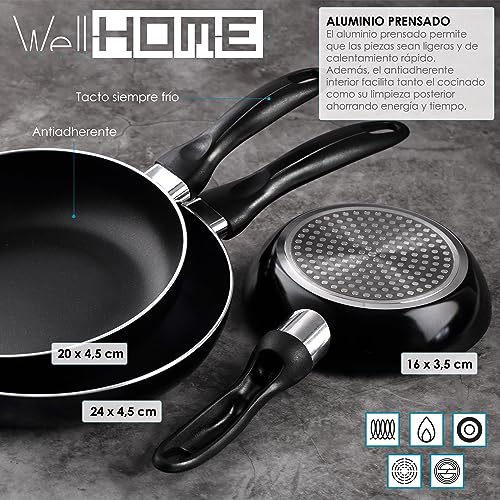 Imagen de WELL HOME Set 3 sartenes