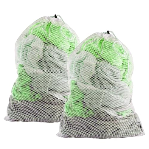 2 Très Grand XXL Sac de Lavage Filets à Linge 70x90cm Filet Linge Machine à Laver,Sacs à Linge avec Fermeture par Cordon pour...