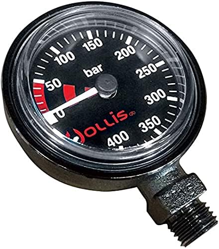 Hollis Módulo métrico de manómetro de bajo perfil (SPG) sin arranque - NegroBAR) (SPG sin manguera)