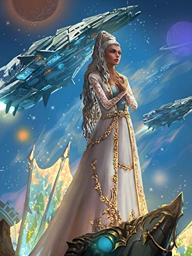 Kuumba Publishing Afrofuturism Wall Art, Black Woman Art Print (8 x 10, Fated Path Blue)