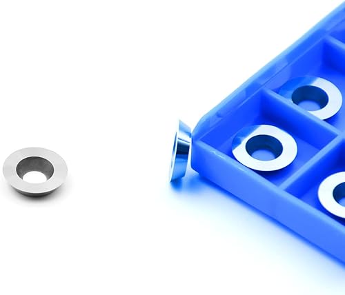 Miniatura 9 de Insertos redondos de carburo de 0.472 in (12 pulgada) para torneado de madera, cortador de carburo indexable R12 X 0.098 in para torno de