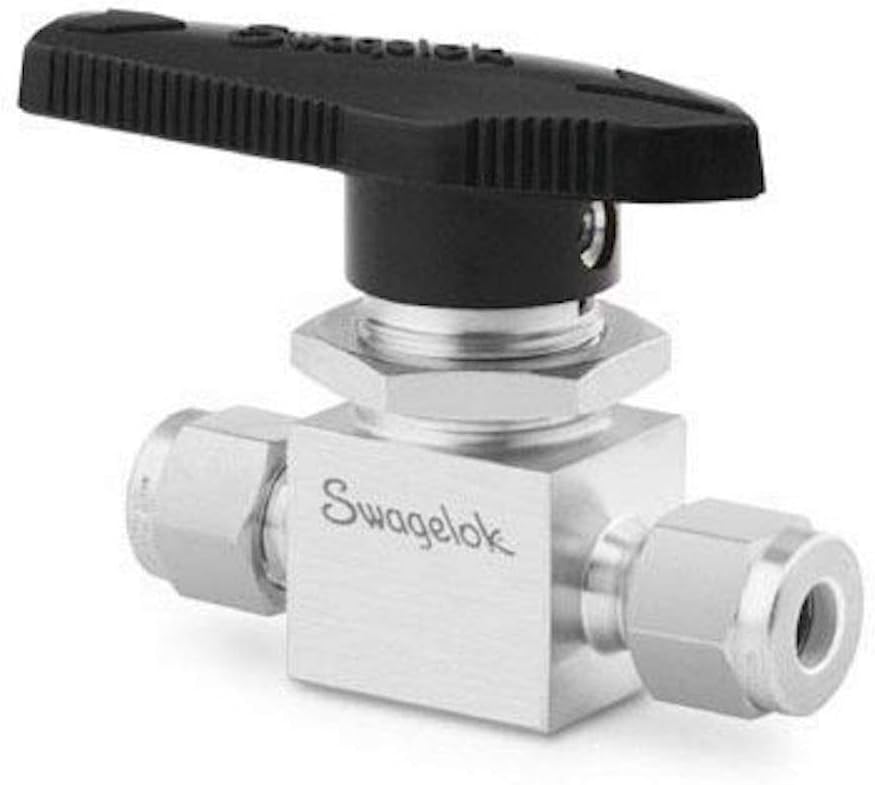 SWAGELOK SS-43GS4 1.4CV FLOW MAX, 1/4INCH PROCESS CONNECTIONS, 316 STAINLESS STEEL MATERIAL, BALL VALVE, LEVER HANDLE, PTFE VALVE PACKAGING, SERIES 40G