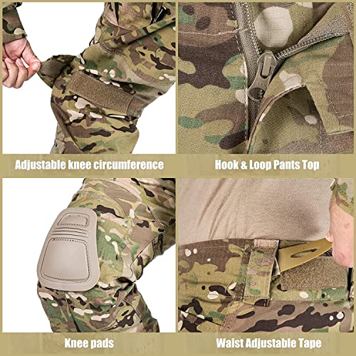 G3 Combat Pants With Knee Pads Tactical Military Trousers Hunting Multicam Pants For Men Rip-Stop Airsoft Gear (Multicamo, 34) #TOP5