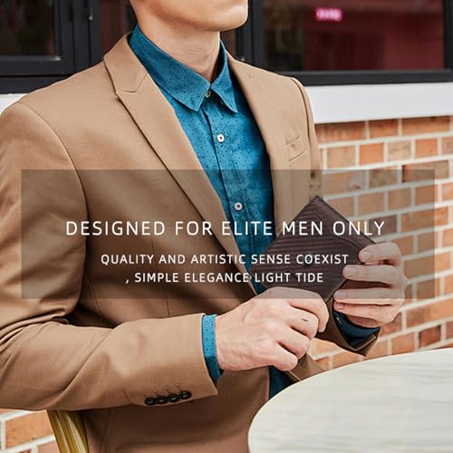 Slim Card Case Wallet with Money Clip, Mens Bifold Card Holder Wallet, RFID Leather Wallet for Men with Card Slots2