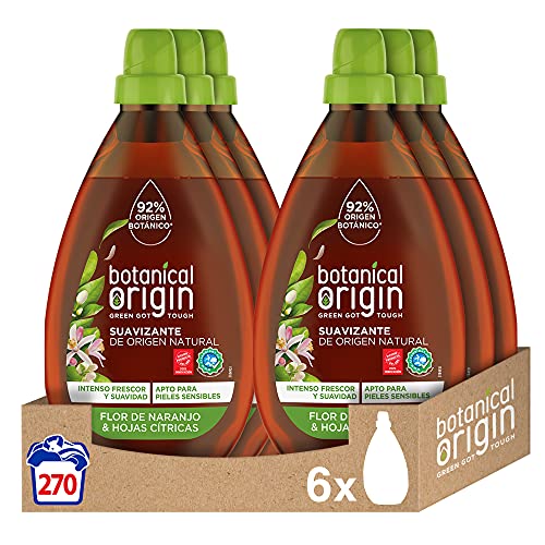 Botanical Origins Suavizante para Ropa Ecológico Apto para Pieles Sensibles, aroma Flor de naranjo y hojas cítricas - 270 Lavados