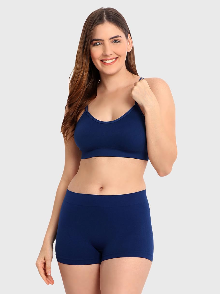 Women's Nylon Solid Padded Bra and Panty Set | Comfortable Innerwear for Women (Pack of 1)-image-3