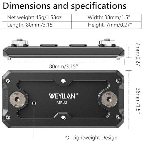 Mlok Arca Rail acople de bípode y soporte RRS Dovetail para trípode MK80 3