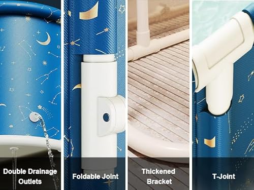 Simcat Tragbare faltbare Badewanne, große Einweichbadewanne für heiße Dusche und Eisbad, freistehende Badewanne für Erwachsene und Kinder (blau)