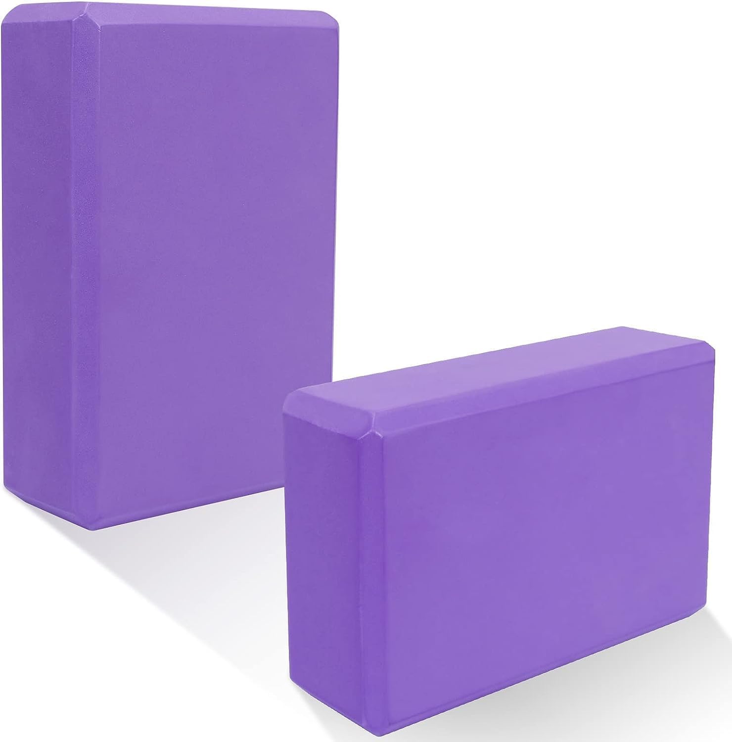 High Density EVA Foam Yoga Block Brick Set of 2 for Improve Strength, Aid Balance, and Flexibility/Yoga Blocks Set Of 2, Yoga Brick, Gym Accessories Size (3 x 6 x 9 inches (Muiti Colour)-image-47