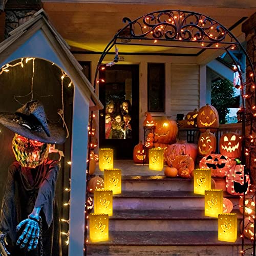 Comfecto 20 Pcs White Heart Luminary Bags Outdoor, Reusable Flame Resistant Paper Special Lantern Bag With Cotton Material For Wedding Valentine Engagement Marriage Proposal Decorations #TOP5