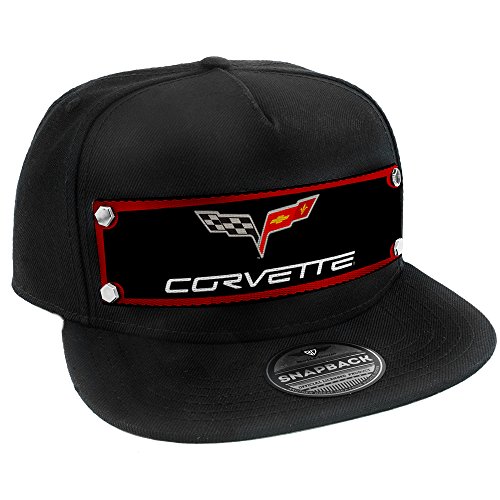 Buckle-Down Snapback Hat-C6 Corvette Logo Red/Black/Gray/White Sombrero, Multicolor, Talla única para Hombre