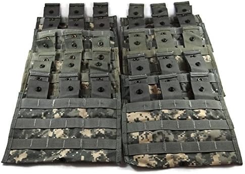 Triple Magazine Pouch ACU Camouflage, Pack of 10 Military Surplus MOLLE Pouches