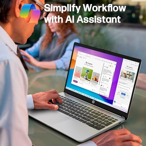 Image of HP 15.6'' FHD Touchscreen Laptop, Intel 10-Core i5-1334U, 16GB RAM 512GB SSD, Lifetime MS Office & Copilot AI, Laptop for Business&Student, WiFi 6, Windows 11 Home