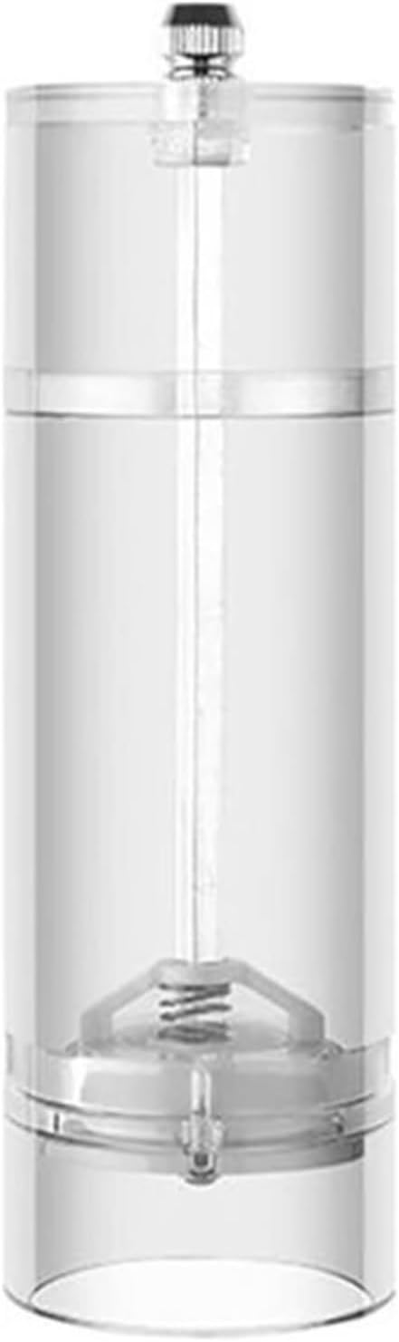 ペッパーミル 透明で目に見える調整可能なアクリルのミニマリストデザインスパイスミル家庭用 散らからないペッパーグラインダー (Col