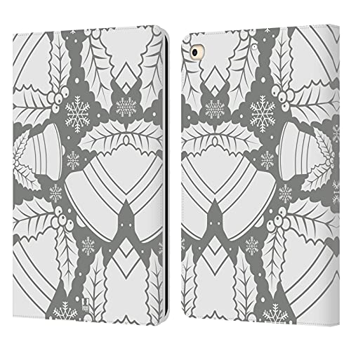 Étui portefeuille en cuir iPad 9.7 2017 élégance métallisée Head Case Designs argent