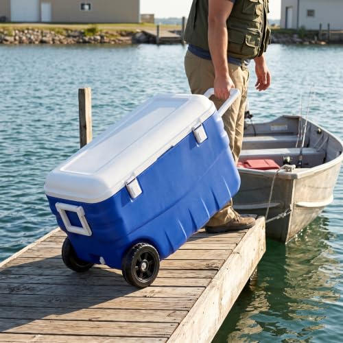 Nevera portátil con ruedas para pesca y escapadas de fin de semana 7