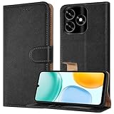 PIXFAB Case for Honor X5C Plus, Leather Wallet Phone Case, Magnetic Book Flip Folio Cover [RFID Protection & 3 Card Slots] and [Kickstand] for Honor X5C Plus - Black