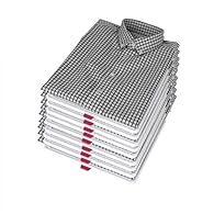 Clothes storage tray made of plastic, sturty and durable. Unique flap design provides easy access to needed clothing. T shirt organizer board with 2 slot cards design can be stacked in the pallet stably, not easy to fall off. Closet organizer with 2 ...